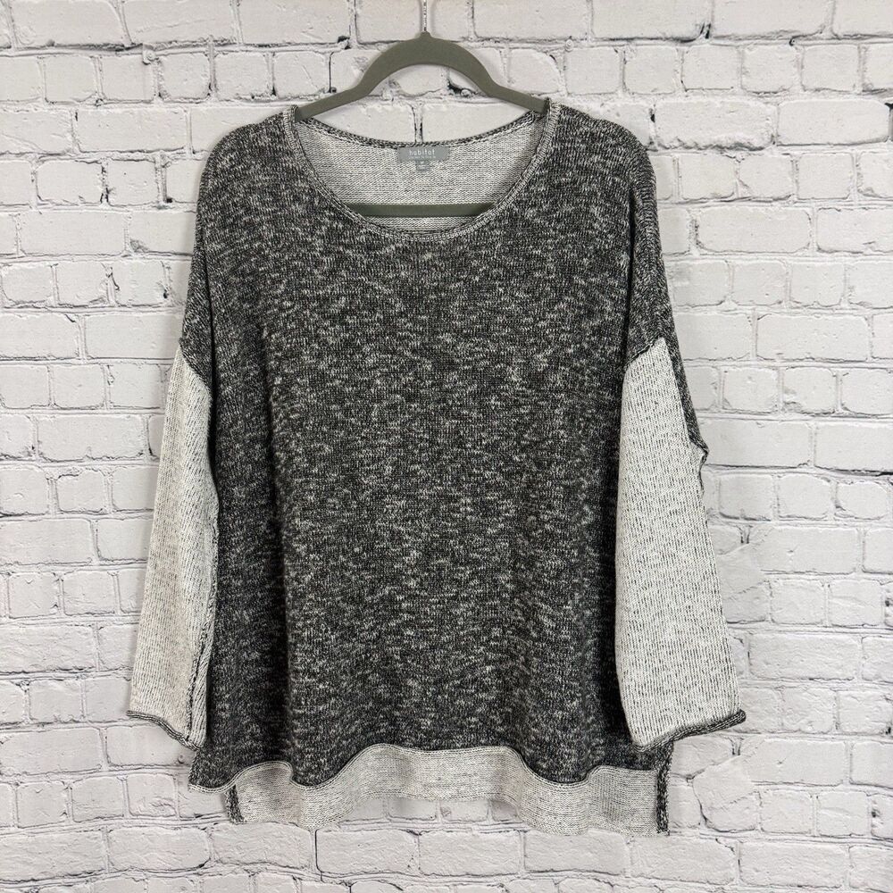 Habitat Clothes Opposites Attract Inside Out Pullover Sweater Womens M Lagenlook